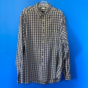 Men’s GENIUS Plaid Flannel Button Down Shirt Sz XL